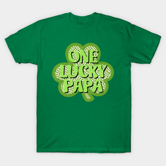 Fortunate Father: One Lucky Papa Emblem T-Shirt by zsay